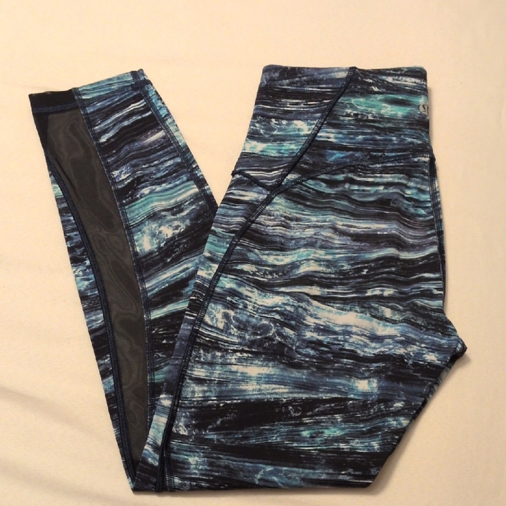 lululemon athletica Blue and Black Patterned Leggings